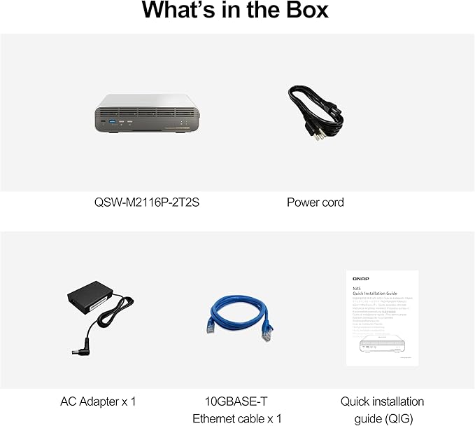 QNAP TBS-h574TX-i3-12G-US 5 Bay High-Performance E1.S All-Flash NASbook with Intel® Core™ Processor, Thunderbolt 4 and 10GbE (5G/2.5G/1G/100M/10M) Network Connectivity (Diskless)