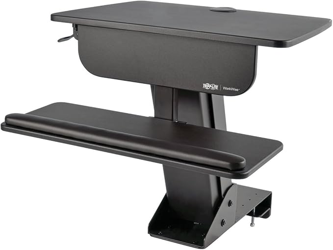 Tripp Lite Sit Stand Desktop Workstation, Adjustable Standing Desk with Clamp (WWSSDC)