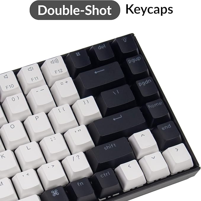 Keychron K2 75% Layout 84 Keys Hot-swappable Bluetooth Wireless/USB Wired Mechanical Keyboard for Mac with Super Banana Switch/Double-Shot PBT Keycaps/White LED Backlit for Windows Version 2