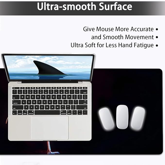 Large Mouse pad and Keyboard Support Set, Ergonomic Memory Foam Keyboard Wrist Rest, Extended Gaming Mouse Pad with Stitched Edges, Pink Flamingo Black XXL Desk Mat (31.5 X 11.8 in)