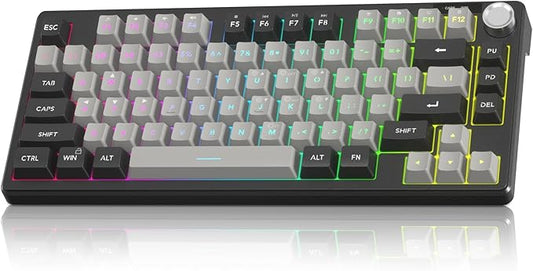 MageGee Mini 60% Gaming Keyboard, RGB Backlit 75 Key Ultra-Compact Keyboard, TS75 Ergonomic Waterproof Mechanical Feeling Office Computer Keyboards for PC, MAC, PS4, Xbox ONE Gamer