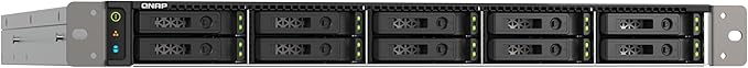QNAP TS-h1090FU-7302P-256G-US 10 Bay Dual-Processor 1U rackmount U.2/U.3 NVMe All-Flash NAS Built for Latency-Sensitive File Servers, virtualized workloads, Data Centers, and 4K/8K Streams