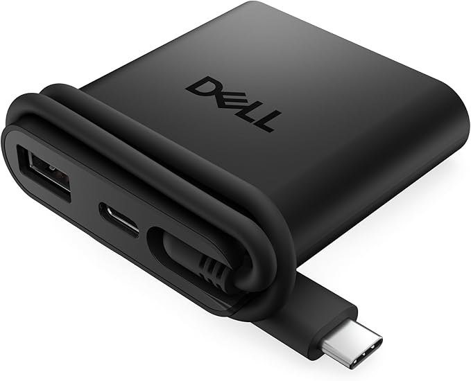 Dell Pro 4-in-1 USB-C Travel Hub - DA225 - Plug and Play, Two USB-C Ports, USB-A Port, HDMI Port, Cable Length 10.63", 4K @ 60Hz - Black