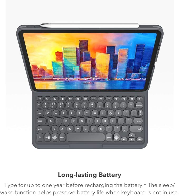 ZAGG Pro Keys Detachable Case and Wireless Keyboard for Apple iPad Air 11" (M3)/ Pro 11" (Gen 1,2,3,4) and iPad Air (Gen 4,5,& M2), Bluetooth Pairing, Apple Pencil Holder, 6.6ft Drop Protection
