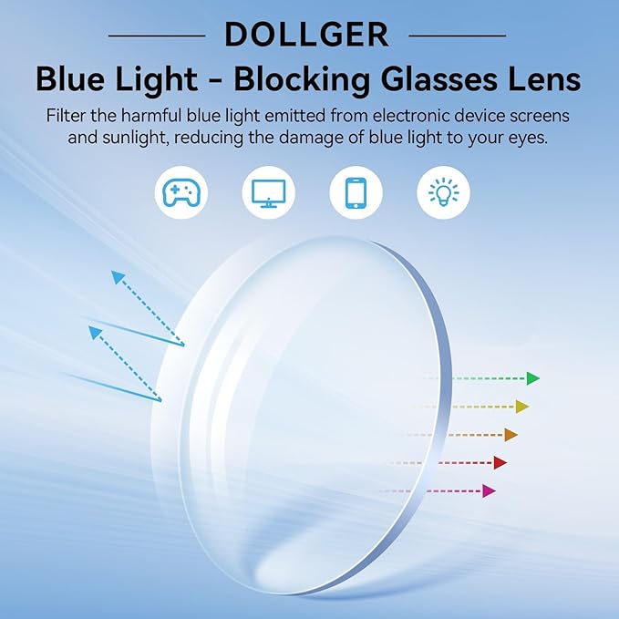 Dollger Blue Light Glasses for Women Retro Blue Light Blocking Glasses for Computer Eyeglasses Frame Men