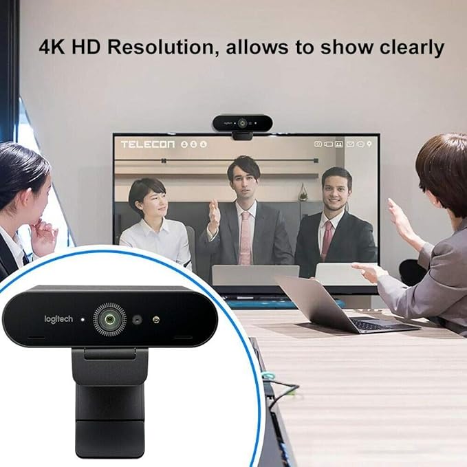 Logitech BRIO Ultra HD Webcam for Video Conferencing, Recording, and Streaming - Black