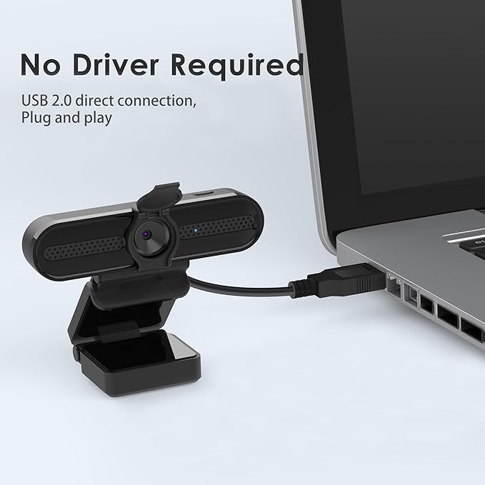 saylas 2K Webcam with Microphone, 78°FOV FHD PC Camera with 2K/30fps, 1080P/60fps, Privacy Cover, Plug & Play USB Web Cam, Autofocus, External Webcam for PC, Computer Web Camera for Laptop, Mac, Zoom