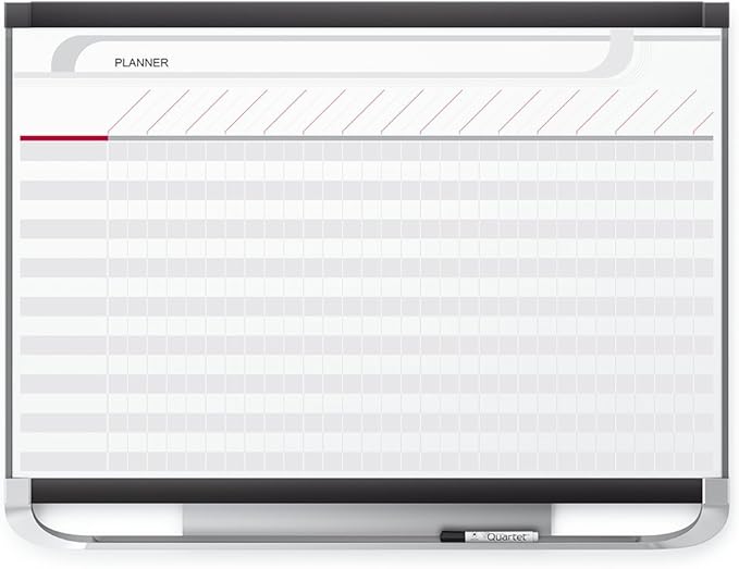 Quartet Prestige 2 Magnetic Total Erase Project Planner, 3 x 2 Feet Board with 16 Row/29 Column Chart (PP32P2)