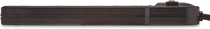 Amazon Basics Surge Protector Power Strip, 6-Outlet, 790 Joules, Circuit Breaker, LED Indicator, 6ft Extension Cord, Black, 10-Pack