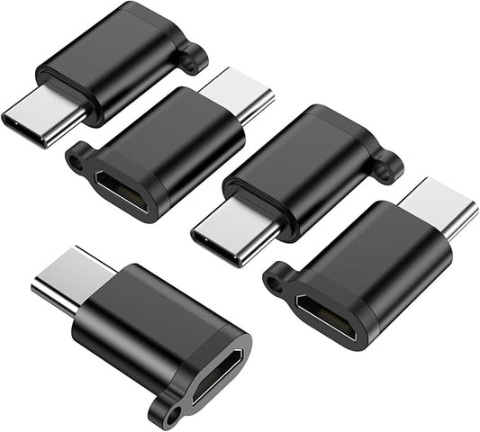 (5Pack) USB C to Micro USBAdapter, USB-C Male to Micro USB Female Adapter Support Data Transfer & Charging Compatible with Samsung Galaxy S10 S9 S8 Plus iPhone 15/15 Pro/15 Plus/Note 9/8 etc