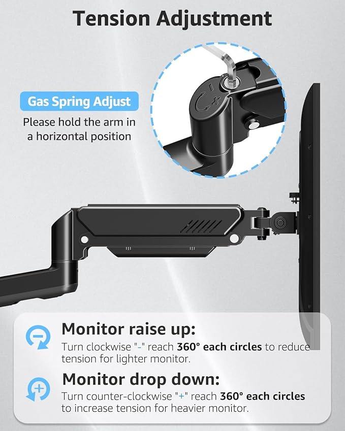 MOUNTUP Dual Monitor Wall Mount for 2 Max 32 Inch Computer Screen, Fully Adjustable Double Monitor Arm, Wall Mounted Monitor Holder Support 4.4-19.8lbs Display, VESA Bracket 75x75, 100x100