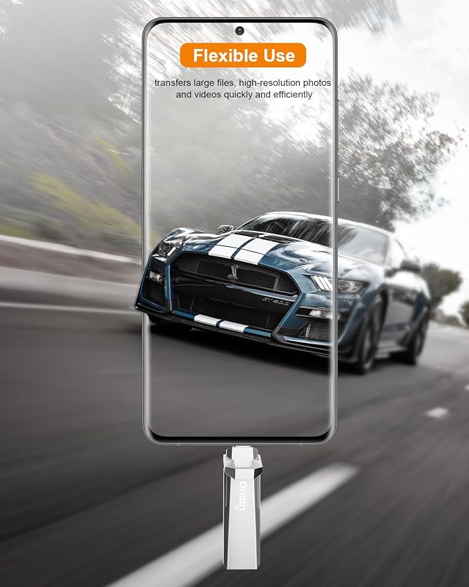 1TB External Portable SSD USB Solid State Drive Up to 1000MB/s USB 3.2 Gen 2 Dual Drive Type C + USB A Solid State Thumb Drive for Phone/Android Laptops/Windows/Mac, Silver