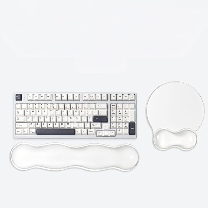 Gel Keyboard and Mouse Wrist Rest Set - Ergonomic Gel Mouse Pad with Wrist Support for Typing Pain Relief/Office/Computer/Laptop/Gaming