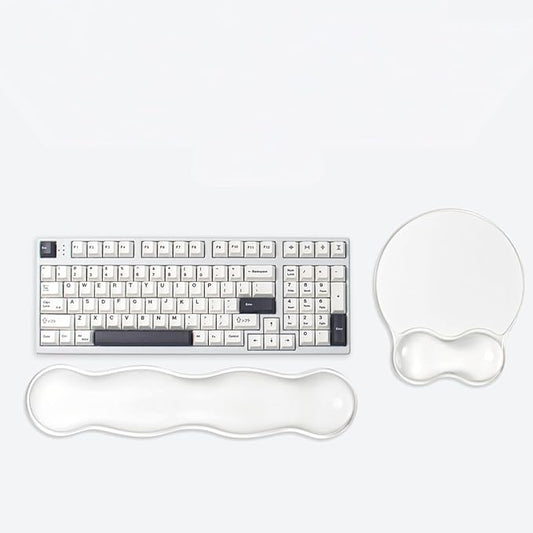 Gel Keyboard and Mouse Wrist Rest Set - Ergonomic Gel Mouse Pad with Wrist Support for Typing Pain Relief/Office/Computer/Laptop/Gaming