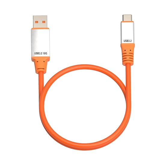OkyLink 1.5ft (0.5M) USB 3.2 Gen 2 Type A to Type C Male to Male Cable - 10Gbps Long Range, Orange