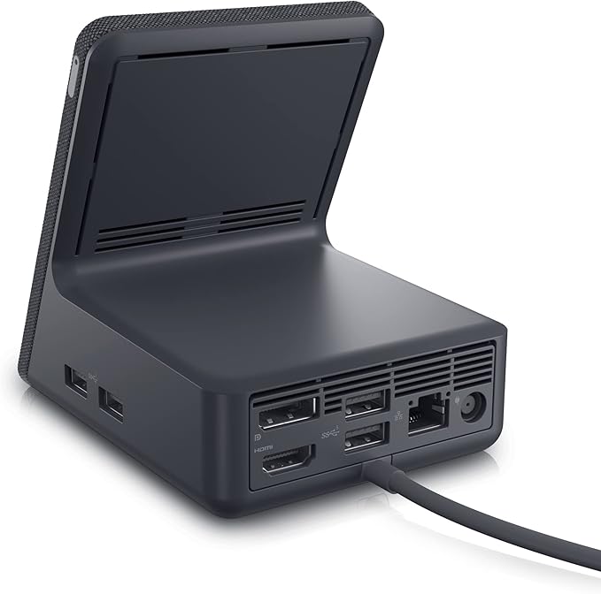 Dell HD22Q Dual Charge Docking Station, Qi Wireless Charging (USB-C, DisplayPort, HDMI, 4X USB, RJ45) Black
