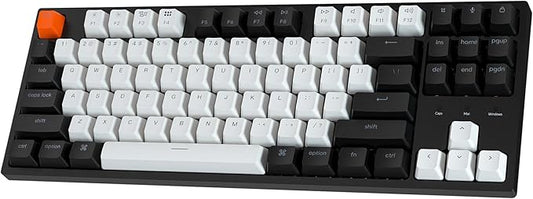 Keychron C1 Wired TKL Mechanical Keyboard, RGB Backlit, Double-Shot ABS Keycaps, Hot-Swappable Pre-lubed Linear Switch Compatible with Mac & Windows