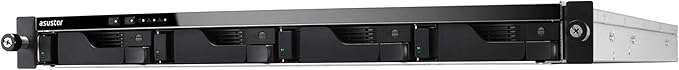 Asustor Lockerstor 4RS AS6504RS - 4 Bay NAS, Quad-Core 2.1GHz CPU, 2.5GbE Port, 8GB DDR4, 1U Rackmount Server (Diskless)