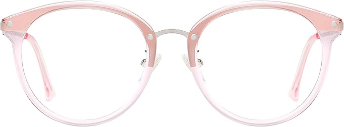 SOJOS Retro Round TR90 Blue Light Reading Glasses Womens Mens Readers Computer Glasses Eyewear Frame SJ9001
