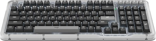 Logitech Alto Keys K98M Wireless Mechanical Keyboard, Customizable Keyboard with Vibration Absorbing Gasket, Backlit Keys, Bluetooth, USB-C Charging, for PC, Mac, Laptops - Graphite