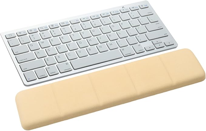 Memory Foam Keyboard Wrist Rest - Ergonomic Support for Laptop & Mac, Comfortable Wrist Pad for Pain Relief, Non-Slip Base, Typing & Gaming Cushion for Office, Home, 60% 75% 87 Key Keyboard Support