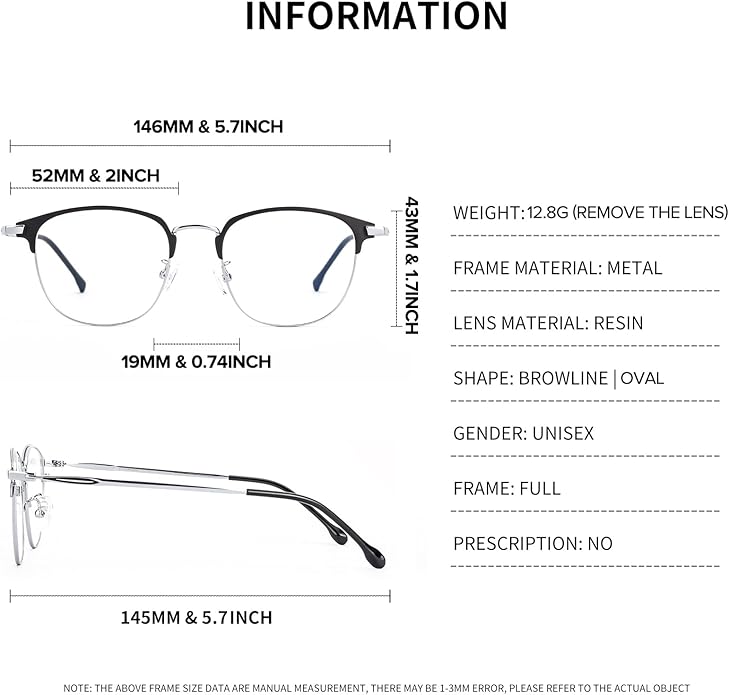 Blue Light Blocking Glasses for Men Anti-Fatigue Computer Monitor Gaming Glasses Prevent Headaches Glasses