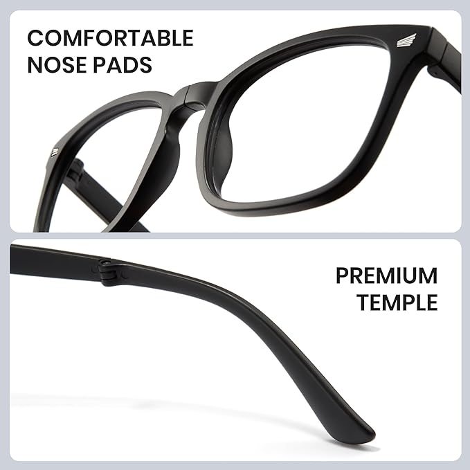 Cyxus Blue Light Glasses Men Women Reduce Eye Strain UV Blocking for Office Work Computer Screen 8082