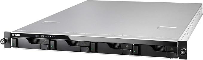 Asustor Lockerstor 4RS AS6504RS - 4 Bay NAS, Quad-Core 2.1GHz CPU, 2.5GbE Port, 8GB DDR4, 1U Rackmount Server (Diskless)