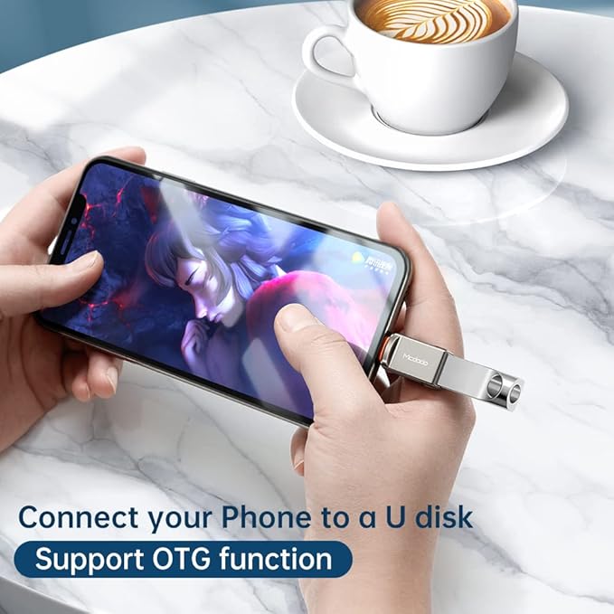mcdodo Lightning Male to USB3.0 Female Adapter OTG Cable,USB Camera Adapter OTG Data Sync Cable 2 Pack Support Camera Card Reader for iPhone Mouse and Keyboard Hub,Piano Converter,USB Disk Connection