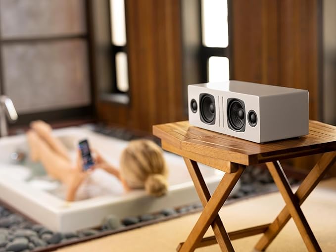 Audioengine All in One A2+ (B2) Portable Wireless Speaker - Audio with Lossless aptX Bluetooth and Analog Audio Input for Phone, Tablet, and Computers