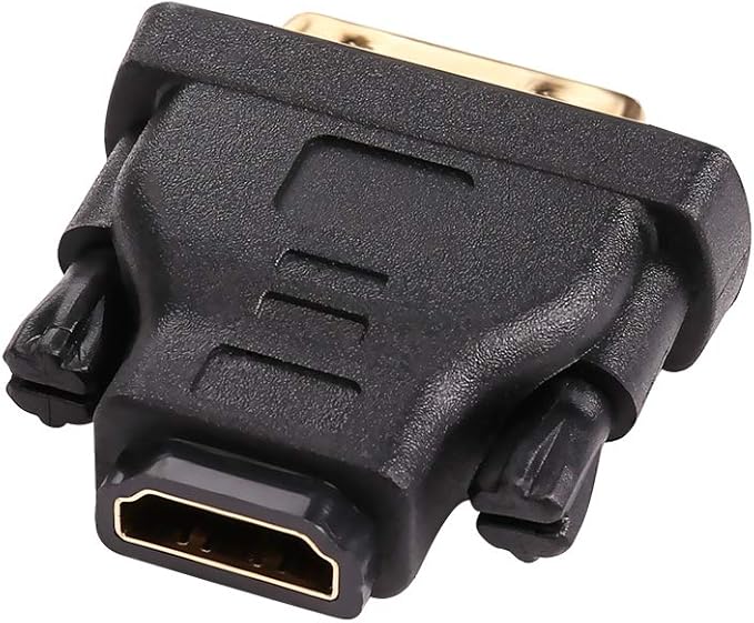 DTECH DVI to HDMI Adapter DVI Male to HDMI Female Bi-Directional DVI-D Port Converter 4K 1080P Gold Plated Connector