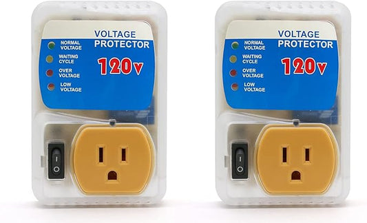 [ETL Listed] BSEED Electronic Surge Protector for Home Appliance,Voltage Protector Suit for Refrigerators and Freezers, Voltage Brownout Outlet 120V 15A,1800Watts(2 Pack)