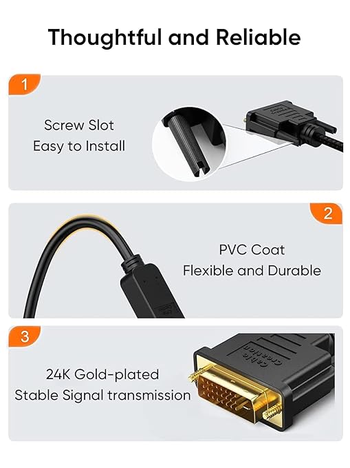 CableCreation DVI to HDMI Cable 0.5ft Short 2PAK, Bi-Directional HDMI Female to DVI-D(24+1) Male Adapter, 1080P DVI-D to HDMI Conveter, for PC,TV Box, PS5, Blue-ray, Xbox,Switch