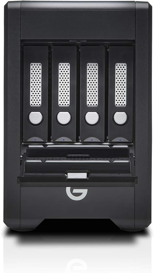 G-Technology 24TB G-Speed Shuttle Thunderbolt 3 – Transportable, 4-Bay Raid Storage Solution – 0G10072-1