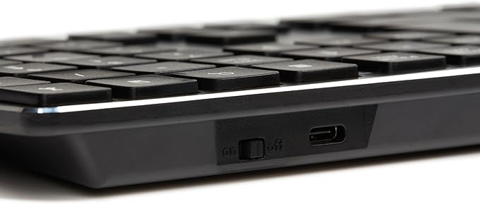 Amazon Basics Ultra Premium Wireless Keyboard and Mouse Combo, Rechargeable, Full-Size with Number Pad, Sleek Design, Plug and Play, Quiet Typing, 2.4GHz USB Receiver, Black