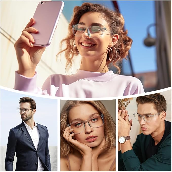 NZKNP Blue Light Glasses for Woman Men,Blue Light Blocking Glasses,Clear Glasses