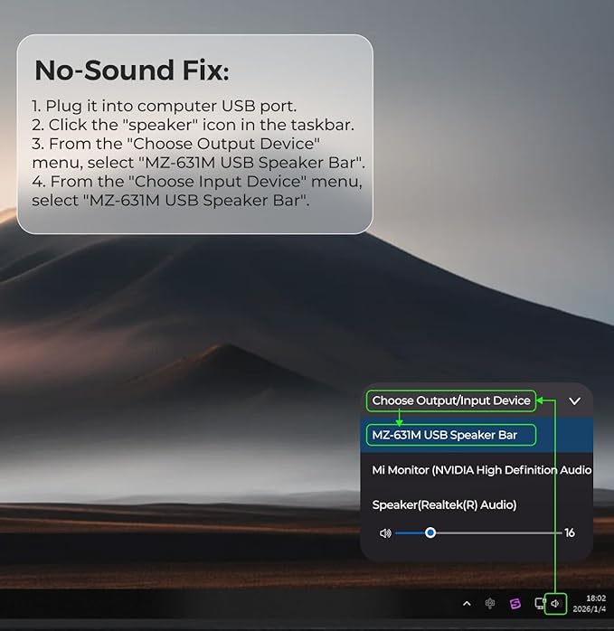 USB Computer Speakers with Detachable Microphone, Plug and Play Desktop Speaker with Monitor Clip, Stereo Sound & Bass, Suitable for PC, PS5, Switch 2 and Laptop