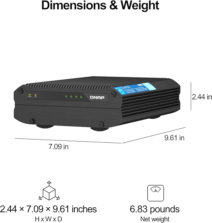 QNAP TS-i410X-8G-US 4 Bay High-Speed fanless Industrial NAS with dual-10GBe, Intel Atom CPU, 8GB DDR4 Memory and 2.5GbE (2.5G/1G/100M) Network Connectivity (Diskless)