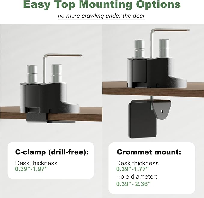 Dual Monitor Mount, Dual Monitor Stand for Two Ultrawide 13"-34" Flat/Curved Computer Screens, Low Profile Double Monitor Arms Hold up to 26.4bs, Easy Setup, VESA Mount 75x75/100x100mm