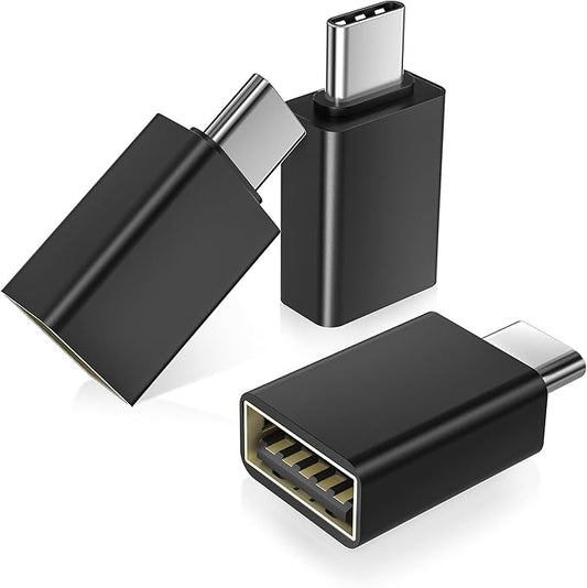 Basesailor USB C to USB Adapter 3Pack,USB C Male to USBA 3.0 Female Adapter,Type C Thunderbolt 4 OTG Converter for Apple MacBook Pro,iPad Air,Microsoft Surface Go,Samsung Galaxy S26,iPhone 17 17e 16