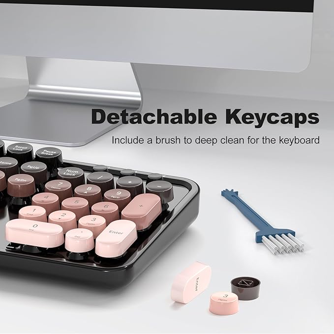 KNOWSQT Wireless Keyboard and Mouse Combo - BlackBerry-Gradient Colorful 2.4G Typewriter Full-Size Cute Keyboards - USB Receiver Plug and Play, for Computer, PC, Laptop, Desktop, Windows