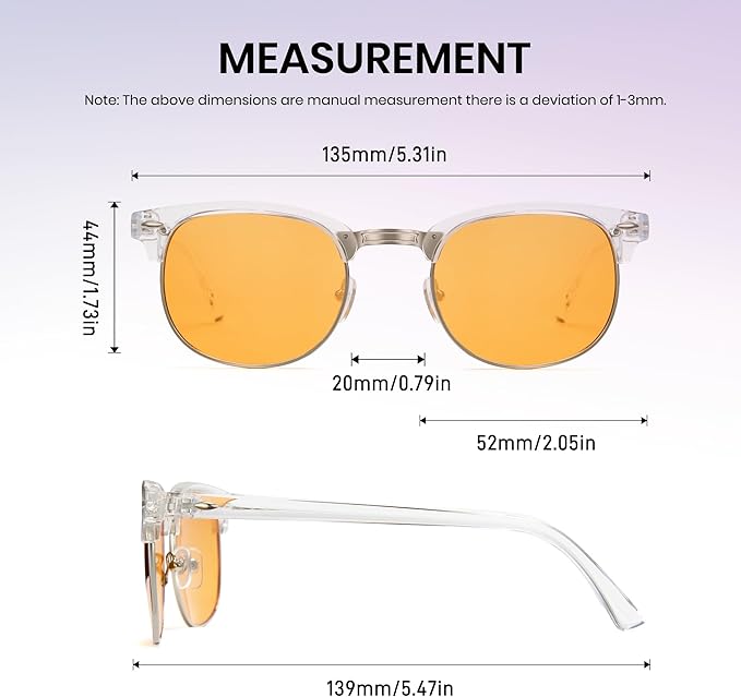 Cyxus Orange Blue Light Blocking Glasses for Men Women Gaming Glasses Redece Eye Strain Sleep Better 8056Z76