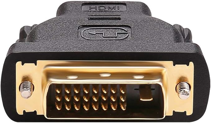 DTECH DVI to HDMI Adapter DVI Male to HDMI Female Bi-Directional DVI-D Port Converter 4K 1080P Gold Plated Connector
