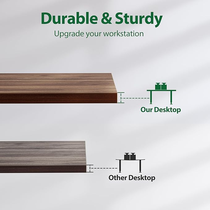Agilestic Electric Standing Desk, 63 x 24 Inches Height Adjustable Desk, Sit Stand up Desk for Work Office Home, Splice Board, Dark Walnut