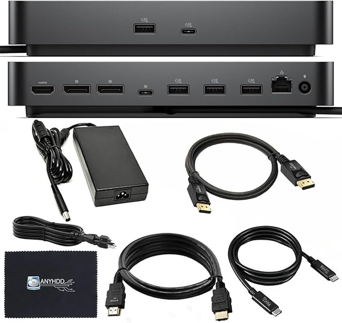 Dell Pro Dock WD25 USB-C Docking Station – 100W Power, Dual 4K Display Support, Includes Anyhdd HDMI, DisplayPort and C to C Cable, 3 Year Warranty
