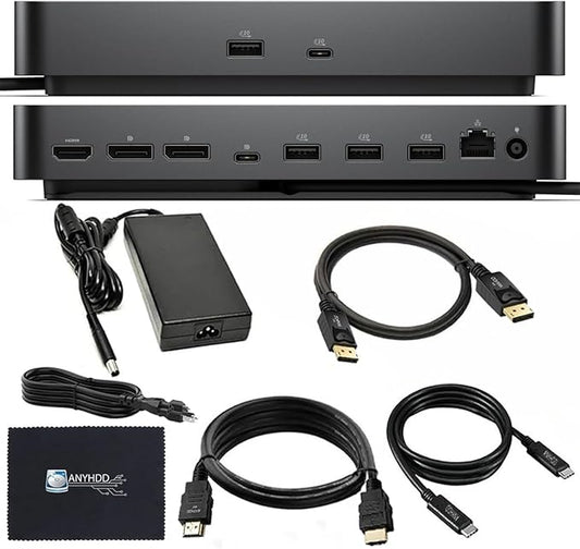 Dell Pro Dock WD25 USB-C Docking Station – 100W Power, Dual 4K Display Support, Includes Anyhdd HDMI, DisplayPort and C to C Cable, 3 Year Warranty