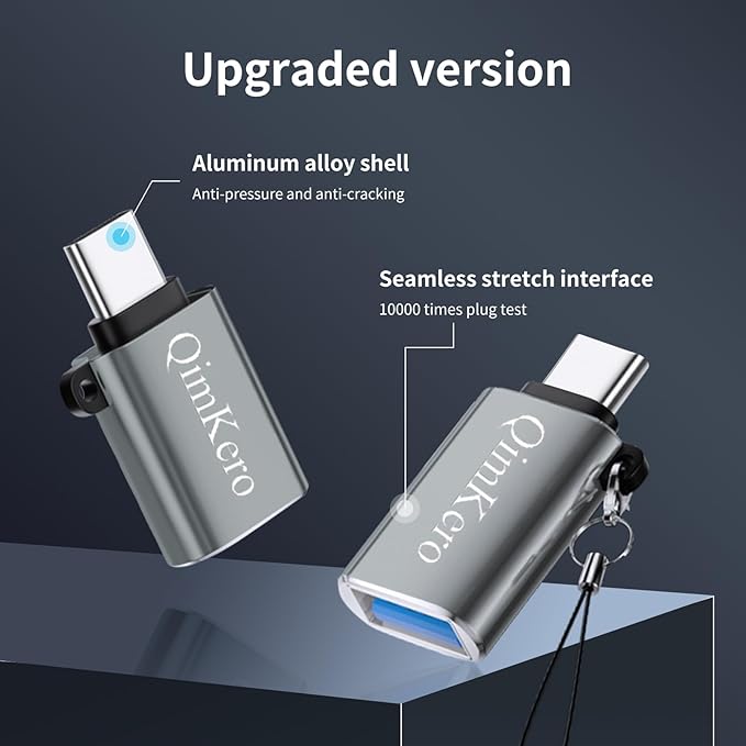 USB C to USB Adapter 3-Pack，USB C Male to USB 3.0 Female Adapter, Type C Thunderbolt 4 OTG Converter, Converter for iPhone 15 Max,MacBook Pro Air,Mac,iPad,Microsoft Surface Go,Samsung S24 S23