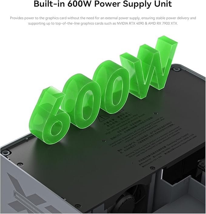 Beelink EX Docking Station, GPU Dock External Graphics Card with PCIe x 16 Slot, Compatible with Beelink GTi12/14 185H, Support Desktop Discrete Graphics Card/SSD/Wi-Fi Module/External Antennas