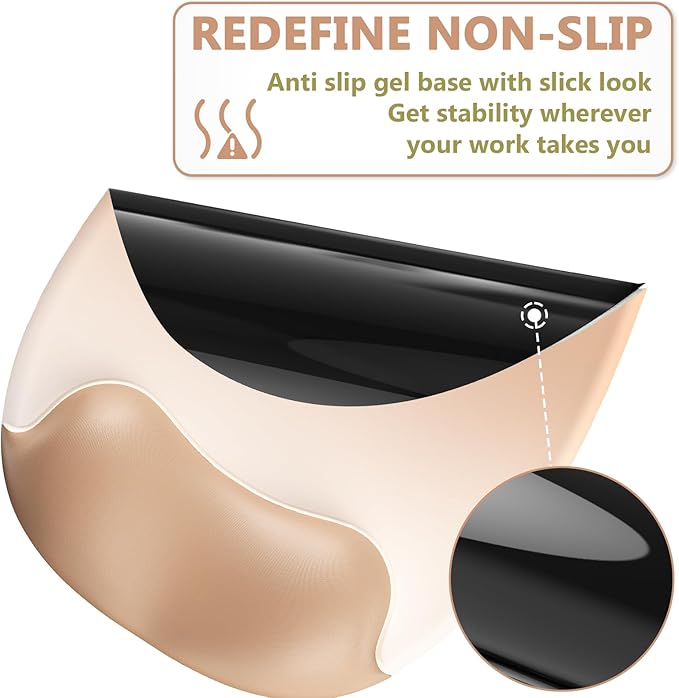 AKIT Ergonomic Mouse Pad with Wrist Rest& Keyboard Wrist Rest, Wrist Rest for Computer Keyboard, Pain Relief, Non-Slip Rubber Base, Mousepad Wrist Support for Gaming, Office, Gradient Brown