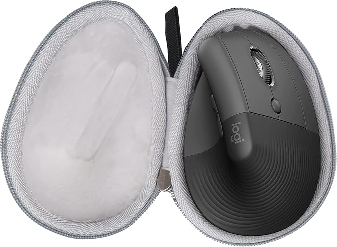 Aproca Case Compatible with Logitech Lift Vertical / MX Vertical Wireless Mouse, Portable Storage Bag for Accessories -Black (Case Only)